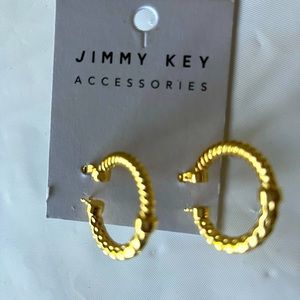 VIBRANT: Jimmy Key’s  Round-Shaped Gold tone  Earrings